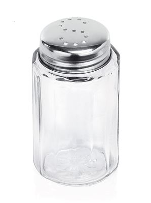 SALEIRO Ø3,5CM ALT.7CM VIDRO/INOX
